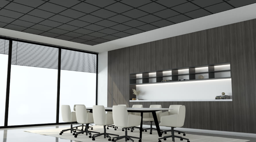 Black Ceiling Tiles 