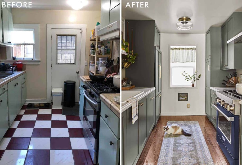 before and after kitchen remodels