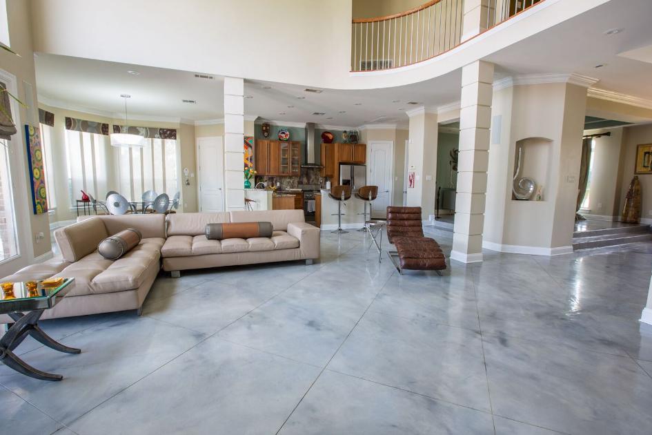 polished cement floors in homes