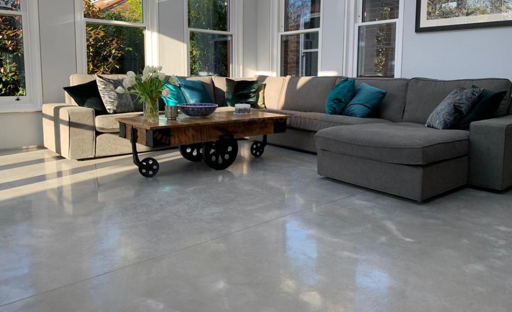 polished cement floors