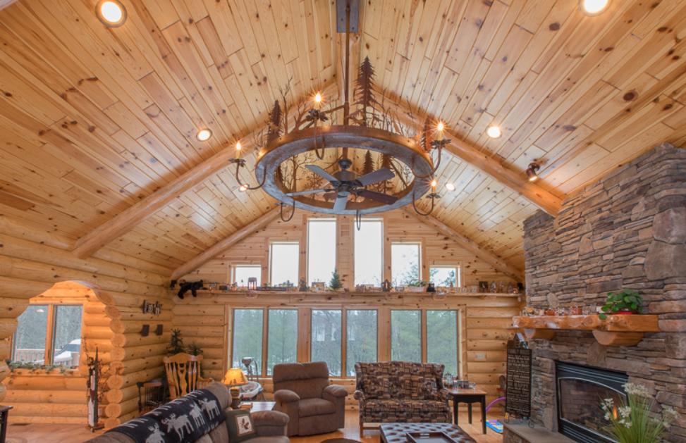 tongue and groove pine ceiling