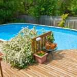 above ground pool deck